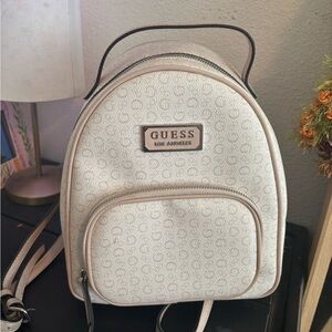 GUESS Beige Patterned Backpack
